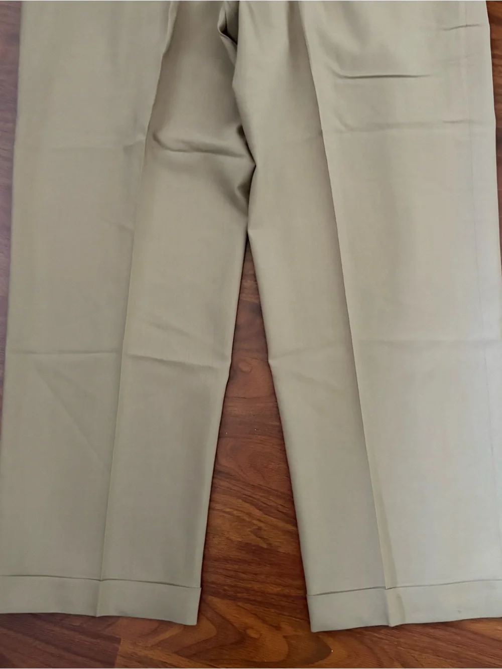 Zanella Jesse Mens Wool Pleated Dress Pants 35x30 Tan Beige Cuffed Slacks Italy⁠